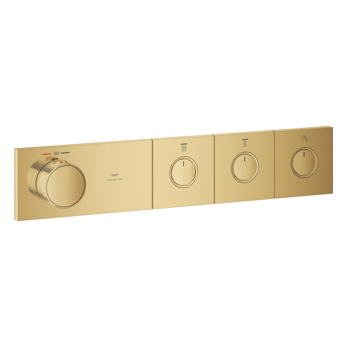 Grohe Grohtherm Aqua Tiles SmartControl Termostatik Ankastre Banyo Bataryası, 3 Çıkışlı, Altın (Sıva Üstü Grubu) - Ürün Görseli
