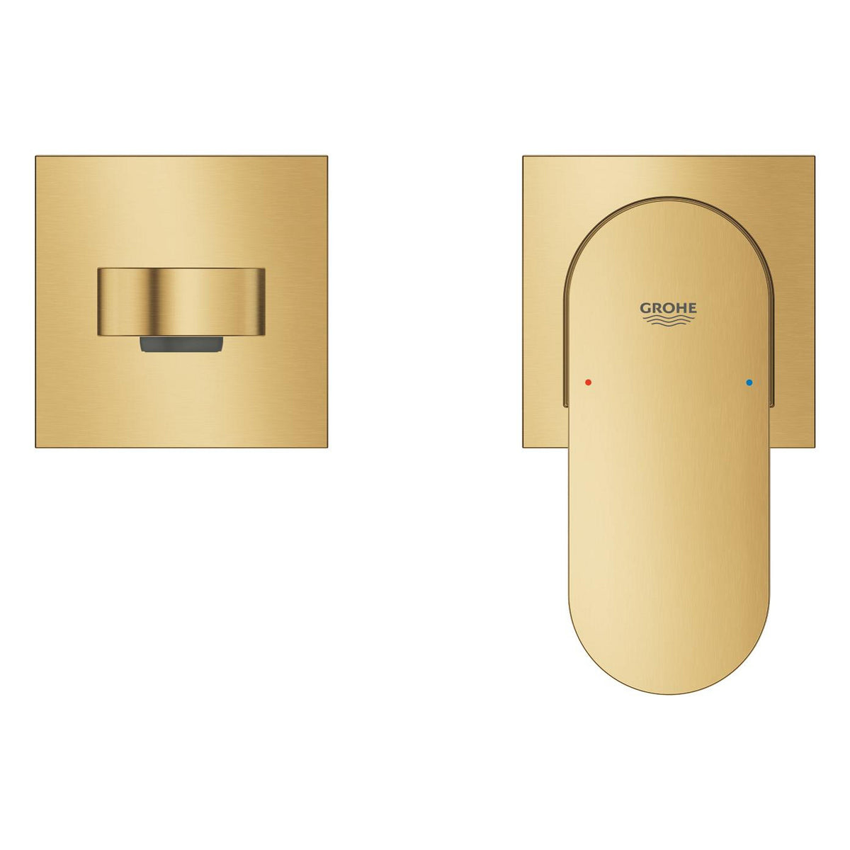 Grohe Plus Ankastre Lavabo Bataryası, (Sıva Üstü Grubu) M-Boy, Fırçalı Altın - Ürün Görseli