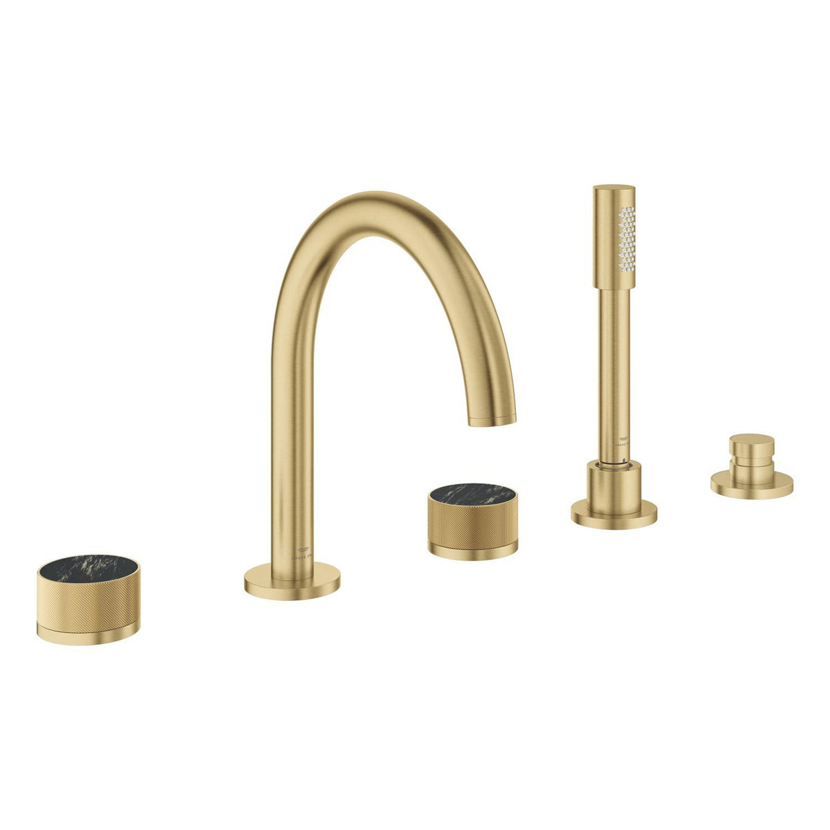 Grohe Atrio Private Collection 5 Delikli Ankastre Küvet Bataryası (Sıva Üstü Grubu), Fırçalı Altın - Ürün Görseli
