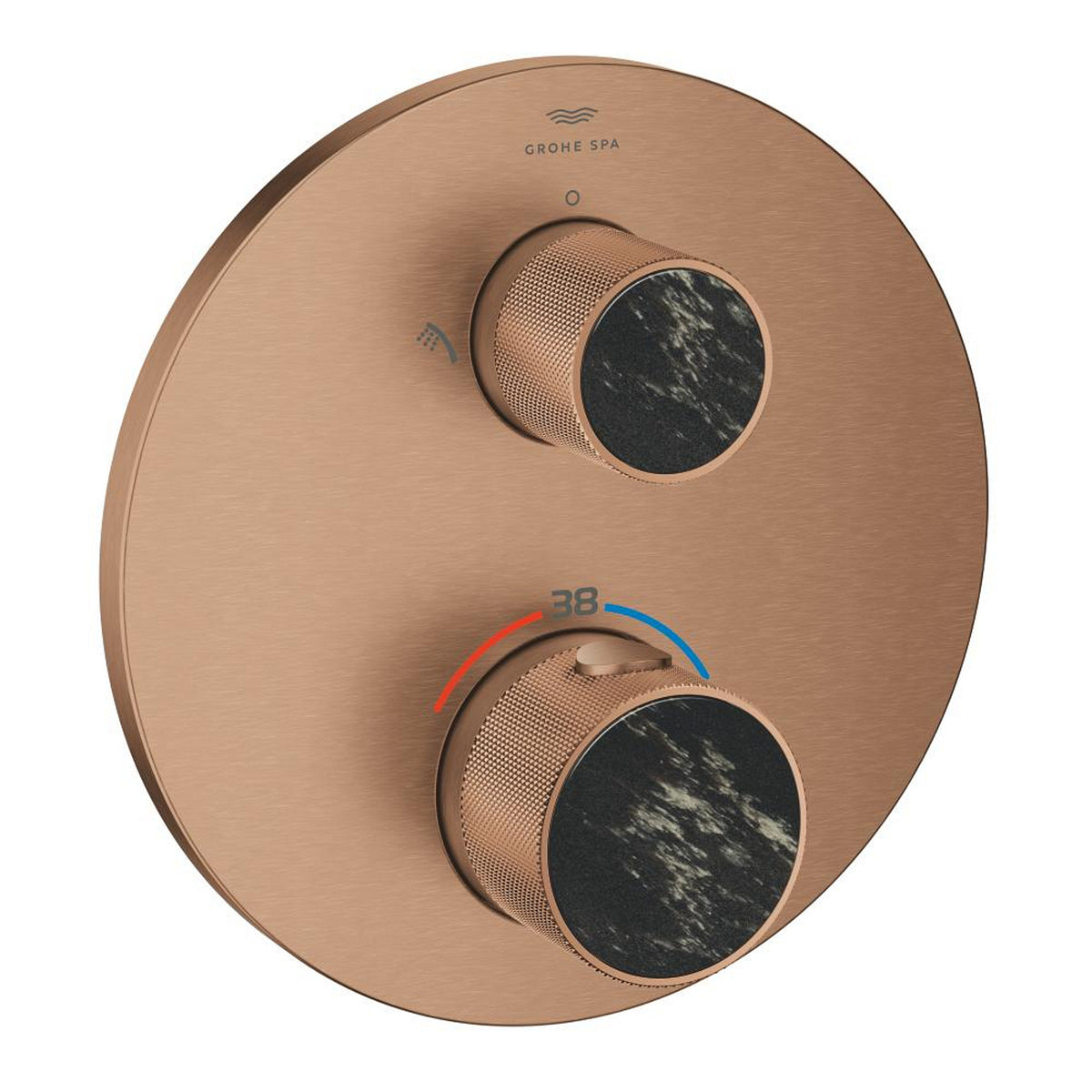 Grohe Atrio Private Collection Ankastre Termostatik Banyo Bataryası (2 Yollu, Sıva Üstü Grubu), Fırçalı Bakır - Ürün Görseli