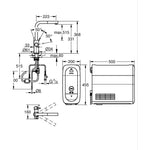 Grohe Blue Home Arıtmalı İçme Suyu ve Soda Yapan Spiralli Eviye Bataryası, Paslanmaz Çelik - Teknik Çizim