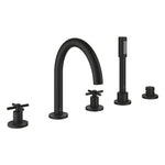 Grohe Atrio 5 Delikli Ankastre Küvet Bataryası (Sıva Üstü Grubu), Hayalet Siyah - Ürün Görseli