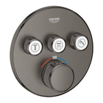 Grohe Grohtherm SmartControl Ankastre Termostatik Banyo/Duş Bataryası (Sıva Üstü Grubu), 3 Yollu, Fırçalı Sert Grafit - Ürün Görseli
