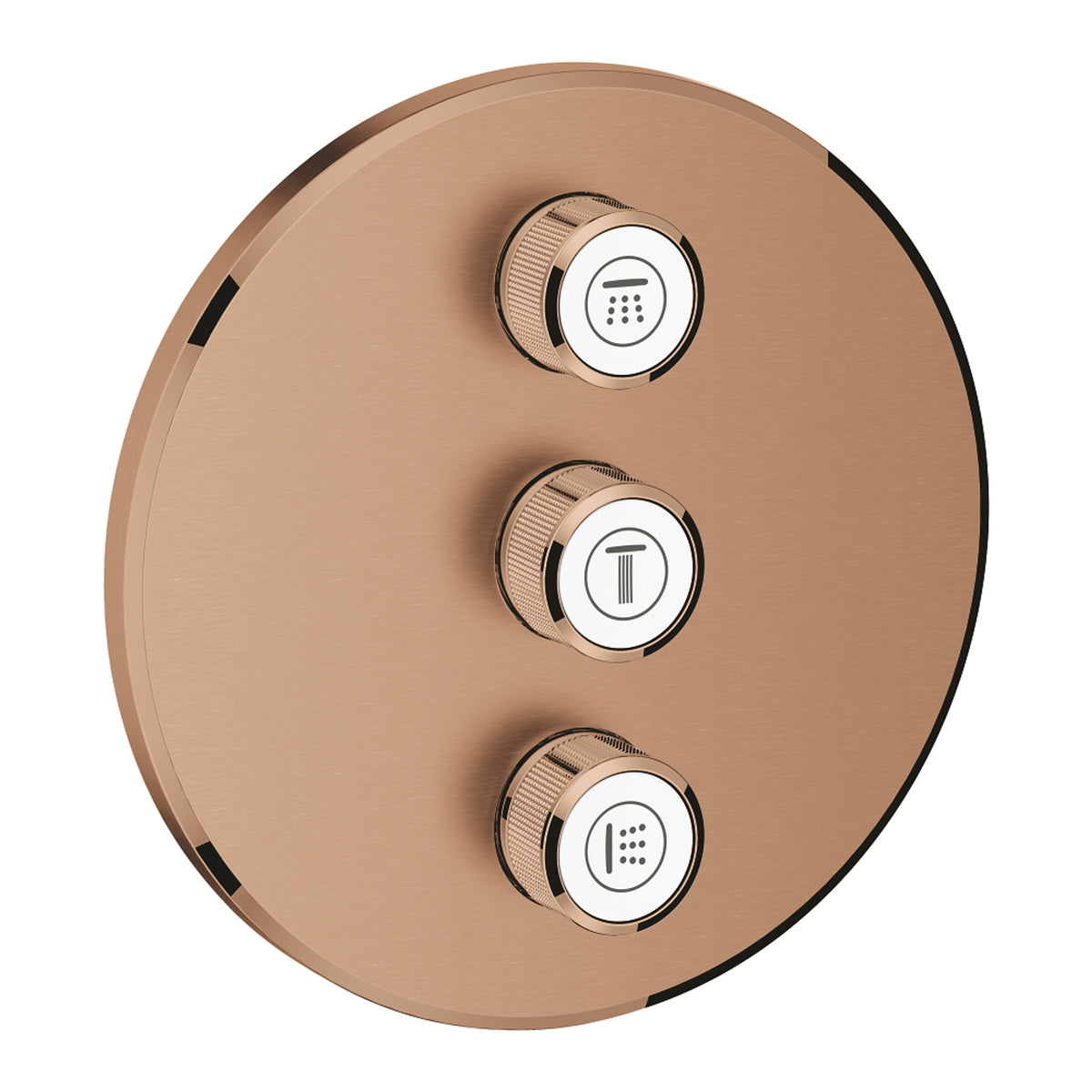 Grohe SmartControl Akış Kontrollü Ankastre Yönlendirici (3 Yollu, Sıva Üstü Grubu), Fırçalı Bakır - Ürün Görseli