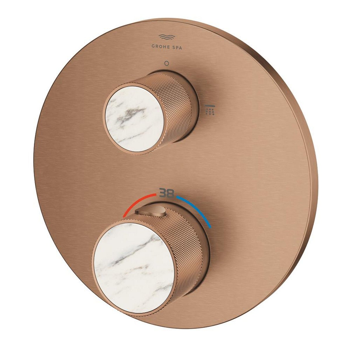 Grohe Atrio Private Collection Ankastre Termostatik Banyo Bataryası (2 Yollu, Sıva Üstü Grubu), Fırçalı Bakır - Ürün Görseli