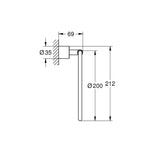 Grohe Atrio Halka Havluluk - Teknik Çizim