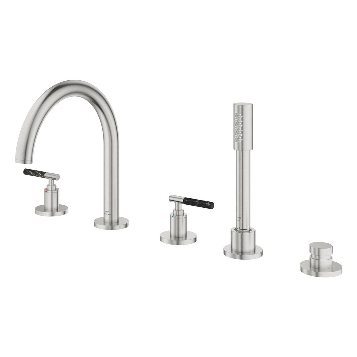 Grohe Atrio Private Collection 5 Delikli Ankastre Küvet Bataryası (Sıva Üstü Grubu), Paslanmaz Çelik - Ürün Görseli