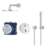 Grohe Grohtherm Perfect Ankastre Termostatik Banyo/Duş Bataryası, Tepe ve El Duşu Seti - Ürün Görseli