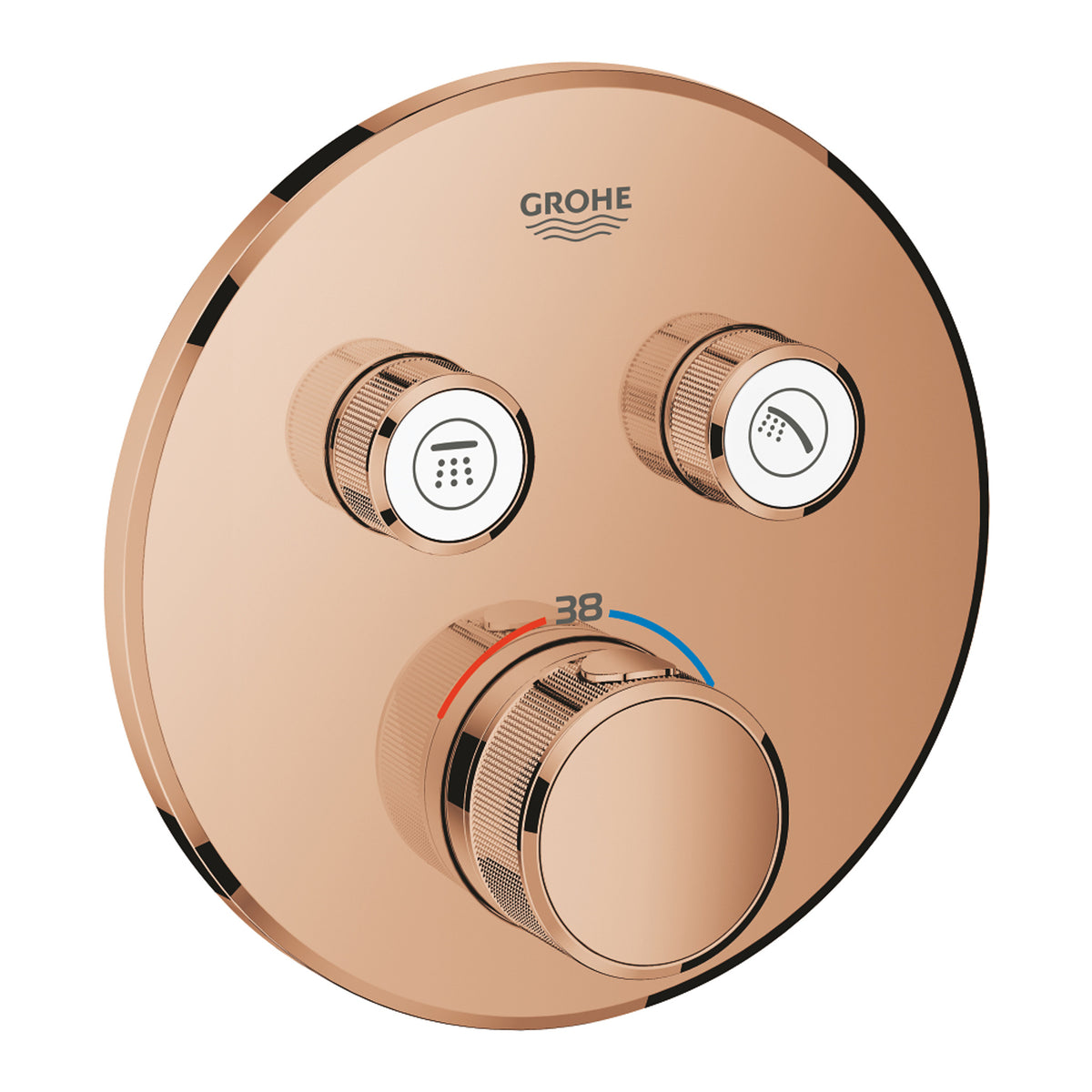 Grohe Grohtherm SmartControl Ankastre Termostatik Banyo/Duş Bataryası (Sıva Üstü Grubu), 2 Yollu, Bakır - Ürün Görseli