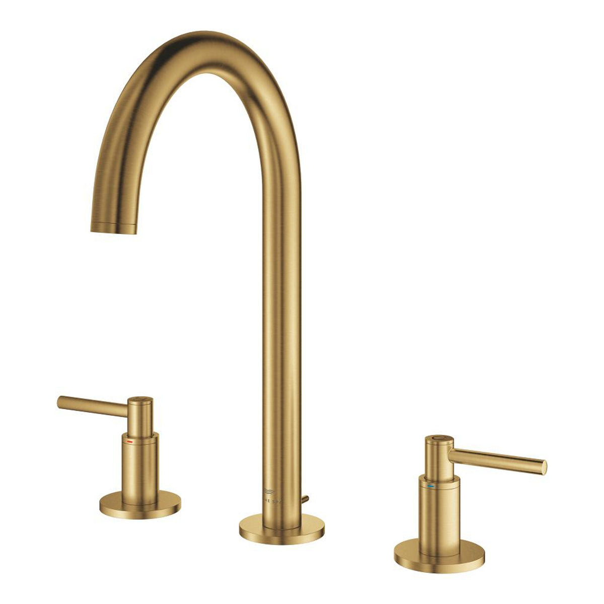 Grohe Atrio 3 Delikli Ankastre Lavabo Bataryası, Sifon Kumandalı, Fırçalı Altın - Ürün Görseli