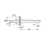 Grohe Allure Çıkış Ucu - Teknik Çizim