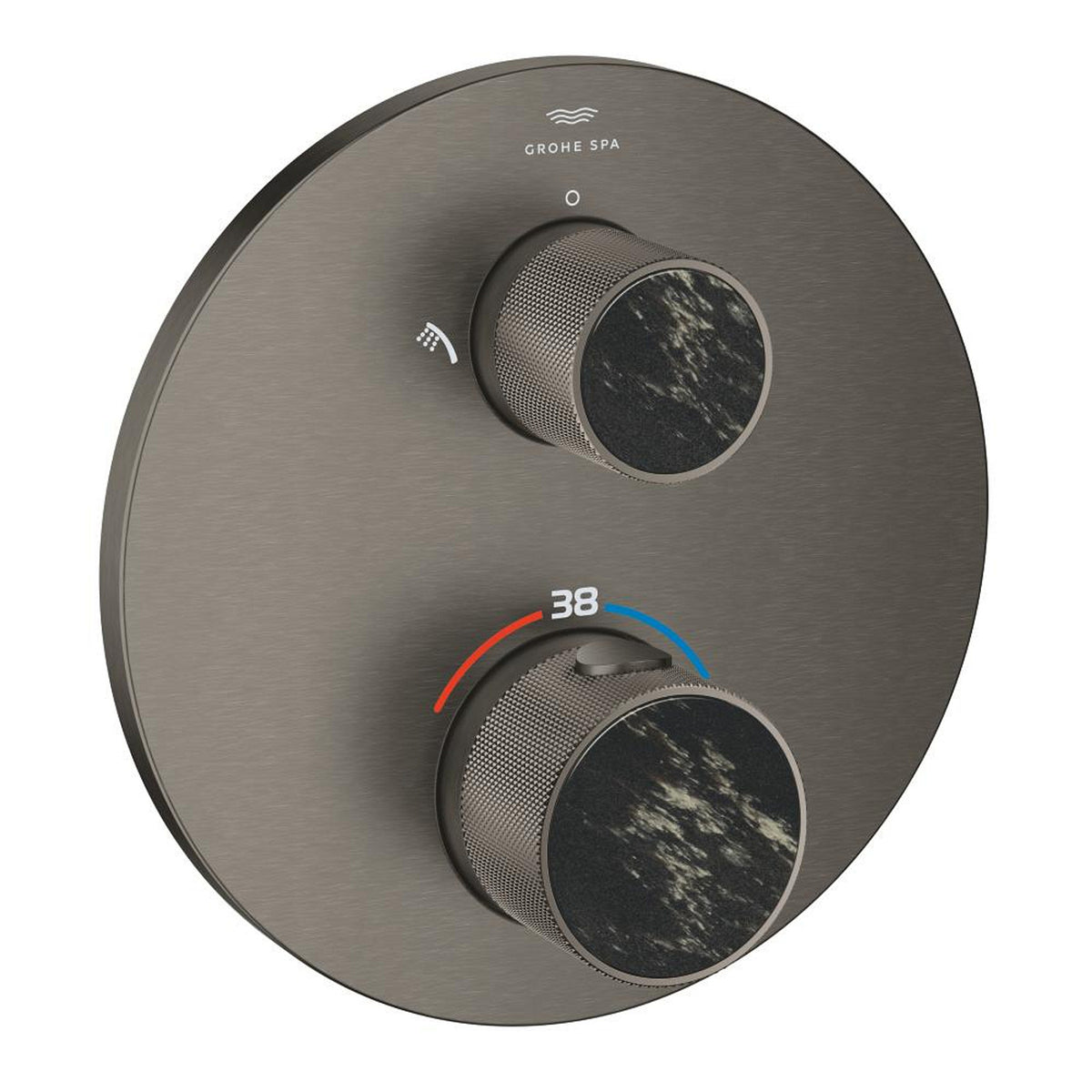 Grohe Atrio Private Collection Ankastre Termostatik Banyo Bataryası (2 Yollu, Sıva Üstü Grubu), Fırçalı Sert Grafit - Ürün Görseli