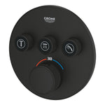 Grohe Grohtherm SmartControl Ankastre Termostatik Banyo/Duş Bataryası (Sıva Üstü Grubu), 3 Yollu, Hayalet Siyah - Ürün Görseli