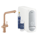 Grohe Blue Home Arıtmalı İçme Suyu ve Soda Yapan Eviye Bataryası, Fırçalı Bakır - Ürün Görseli
