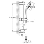 Grohe Euphoria Mono Sürgülü Duş Seti - Teknik Çizim