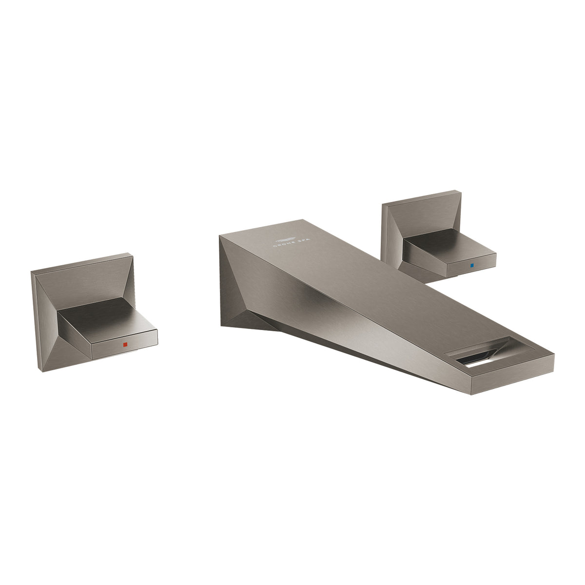 Grohe Allure Brilliant M-Boy, 3 Delikli Duvardan Ankastre Lavabo Bataryası (Sıva Üstü Grubu), Fırçalı Sert Grafit - Ürün Görseli