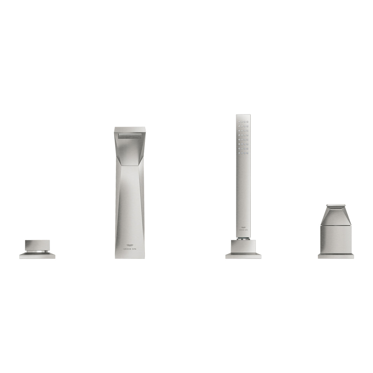 Grohe Allure Brilliant 4 Delikli Küvet Bataryası (Sıva Üstü Grubu), Paslanmaz Çelik - Ürün Görseli