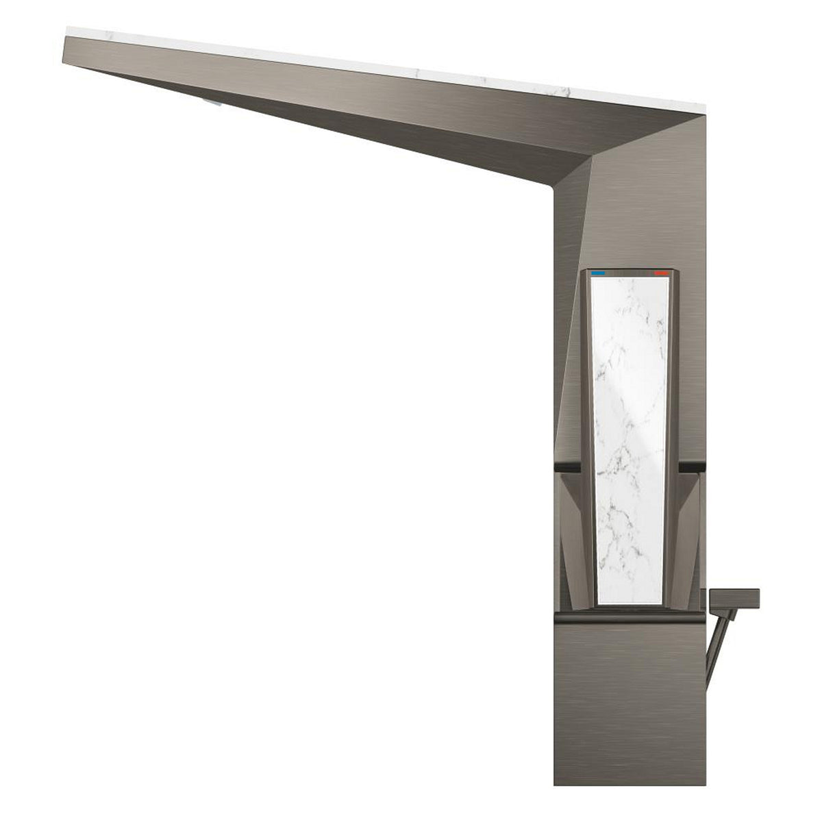 Grohe Allure Brilliant Private Collection L-Boy Sifon Kumandalı Yüksek Lavabo Bataryası, Fırçalı Sert Grafit - Ürün Görseli