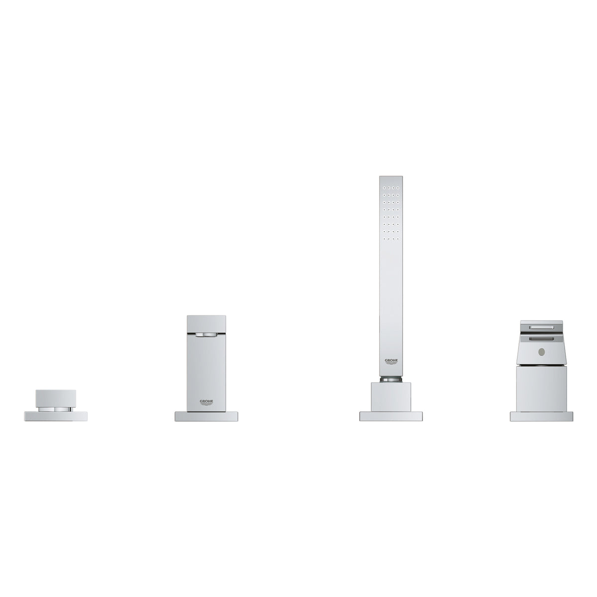 Grohe Euro Cube Dört Delikli Ankastre Küvet Bataryası (Sıva Üstü Grubu) - Ürün Görseli