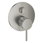 Grohe Atrio Ankastre Banyo/Duş Bataryası (Sıva Üstü Grubu), 3 Yollu, Saten Çelik - Ürün Görseli