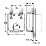Grohe Eurosmart Cosmopolitan Ankastre Fotoselli Batarya İç Gövde - Teknik Çizim