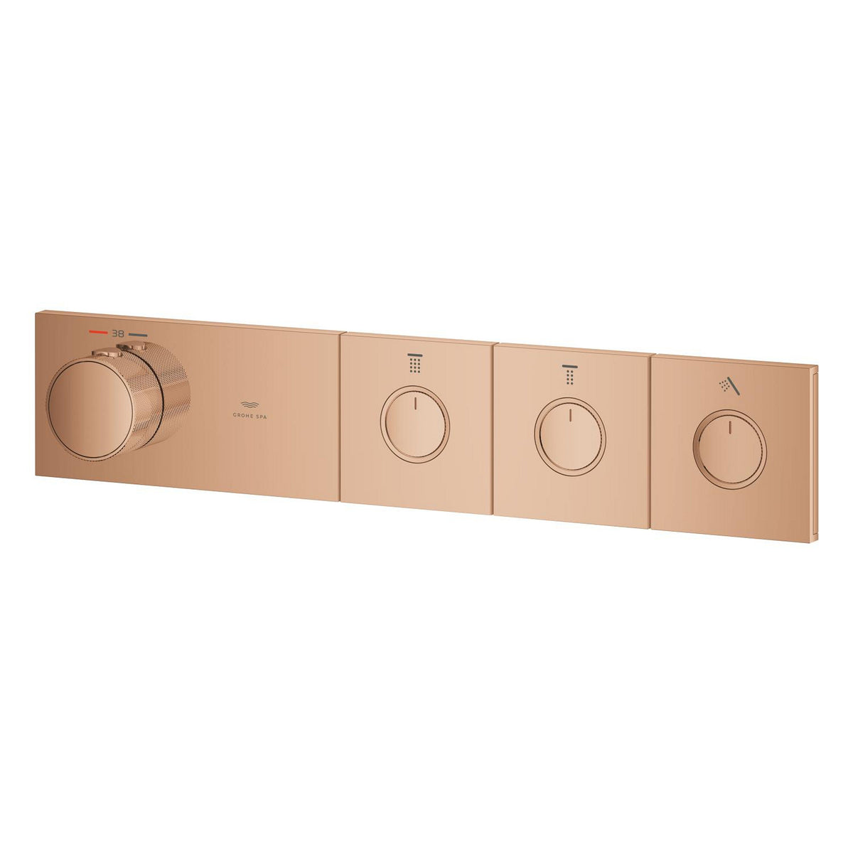 Grohe Grohtherm Aqua Tiles SmartControl Termostatik Ankastre Banyo Bataryası, 3 Çıkışlı, Bakır (Sıva Üstü Grubu) - Ürün Görseli