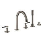 Grohe Atrio Private Collection 5 Delikli Ankastre Küvet Bataryası (Sıva Üstü Grubu), Fırçalı Sert Grafit - Ürün Görseli
