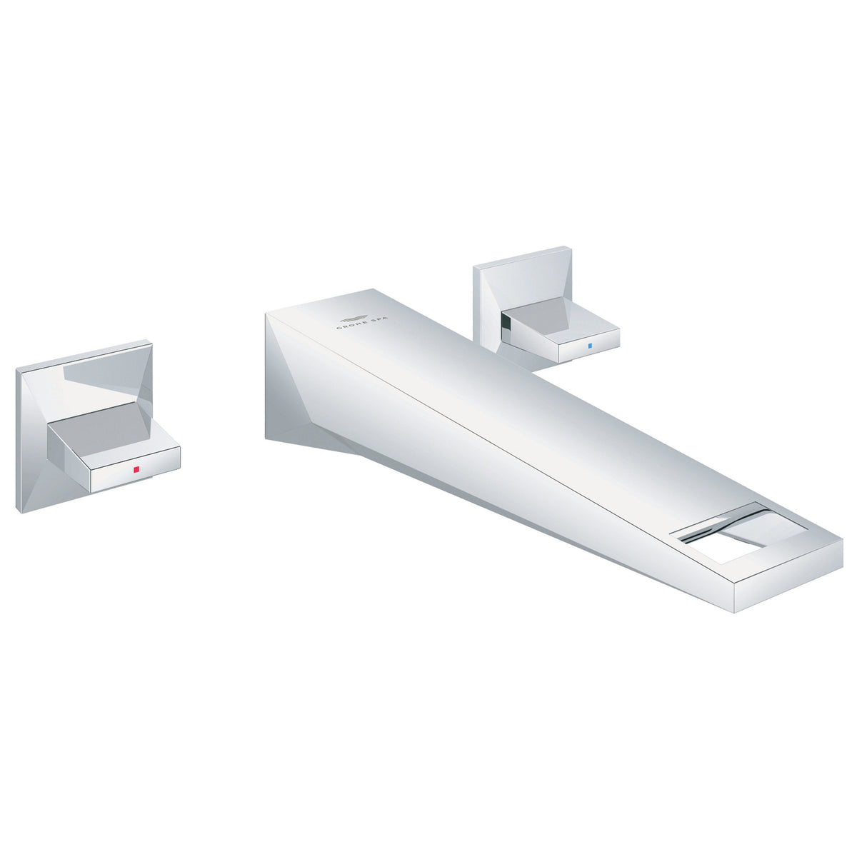 Grohe Allure Brilliant L-Boy, 3 Delikli Duvardan Ankastre Lavabo Bataryası (Sıva Üstü Grubu) - Ürün Görseli