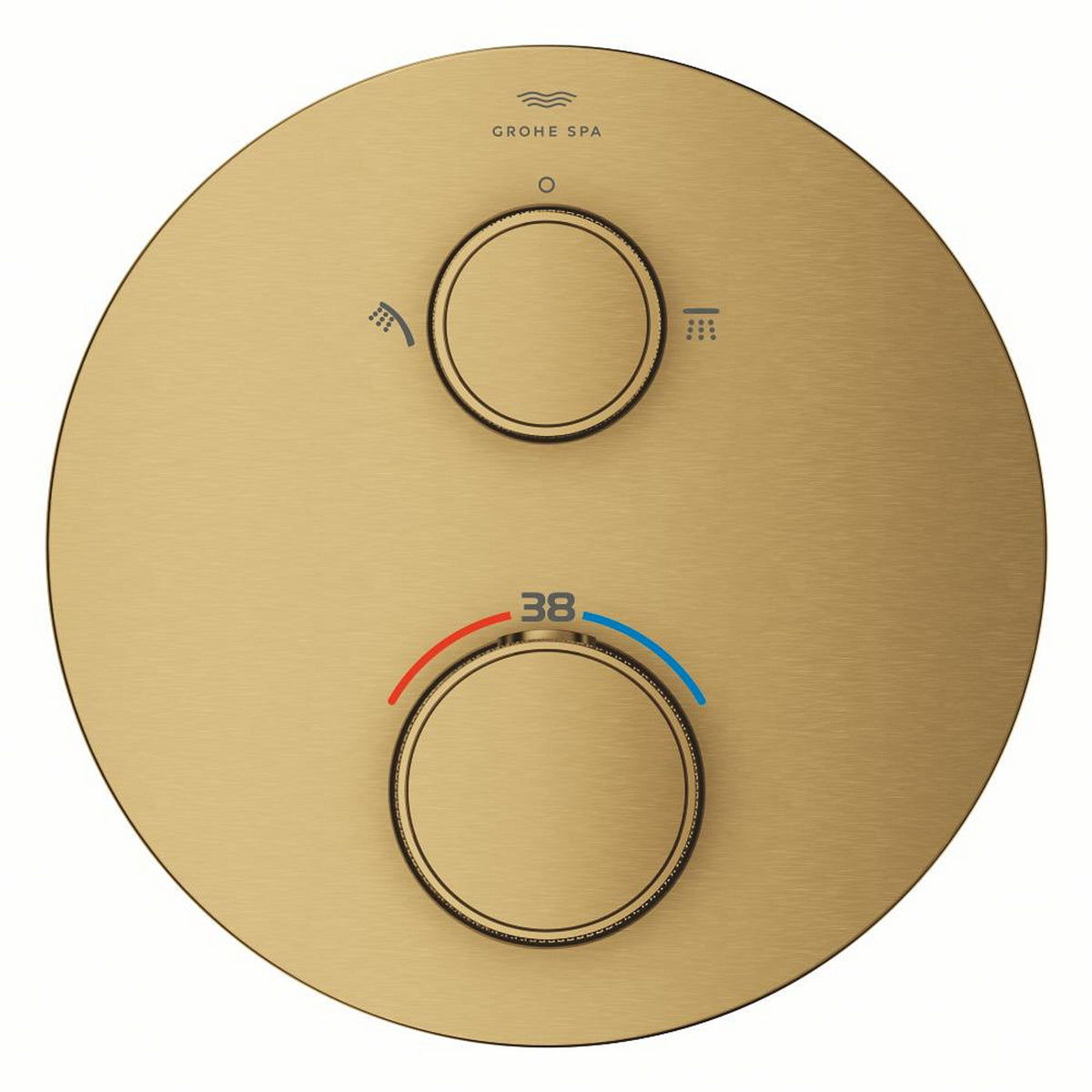 Grohe Atrio Private Collection Ankastre Termostatik Banyo Bataryası (2 Yollu, Sıva Üstü Grubu), Fırçalı Altın - Ürün Görseli