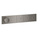 Grohe Grohtherm Aqua Tiles SmartControl Termostatik Ankastre Banyo Bataryası, 3 Çıkışlı, Fırçalı Sert Grafit (Sıva Üstü Grubu) - Ürün Görseli