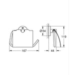 Grohe Essentials Kapaklı Tuvalet Kağıtlığı - Teknik Çizim