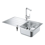 Grohe Minta El Duşlu Mutfak Bataryası ve Eviye Seti (Sağ-Sol Damlalıklı, 86x50 cm) - Ürün Görseli