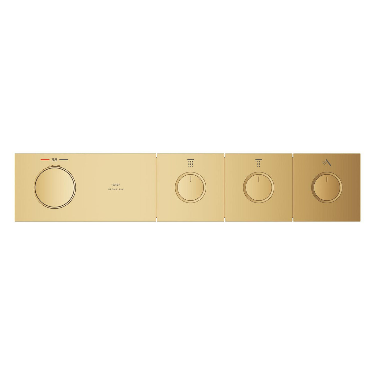 Grohe Grohtherm Aqua Tiles SmartControl Termostatik Ankastre Banyo Bataryası, 3 Çıkışlı, Altın (Sıva Üstü Grubu) - Ürün Görseli