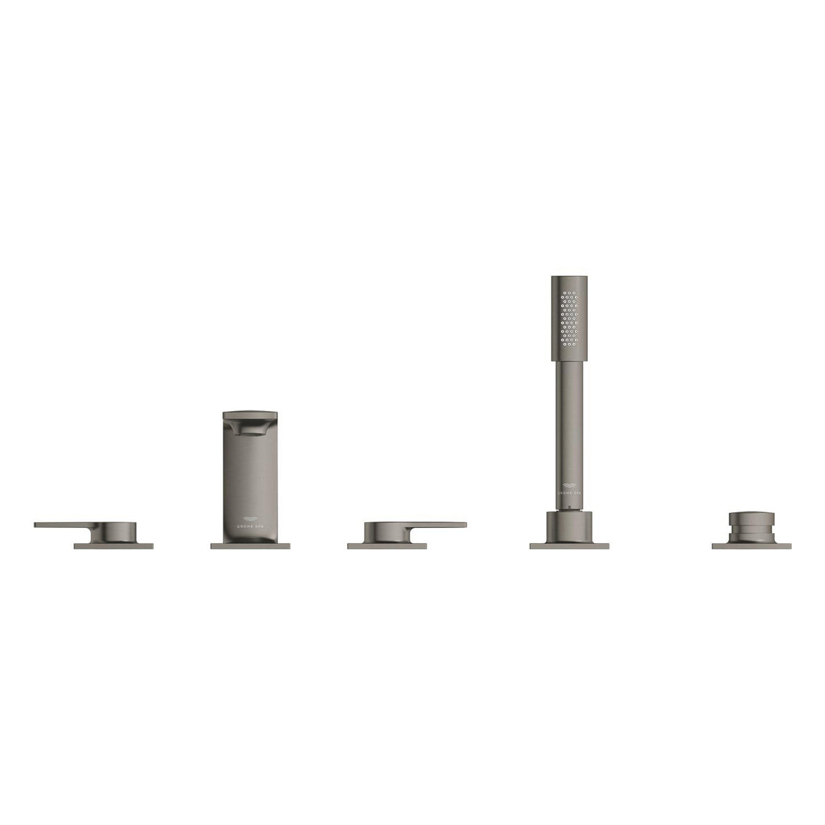 Grohe Allure 5 Delikli Ankastre Küvet Bataryası, Fırçalı Sert Grafit - Ürün Görseli
