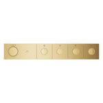 Grohe Grohtherm Aqua Tiles SmartControl Termostatik Ankastre Banyo Bataryası, 4 Çıkışlı, Fırçalı Altın (Sıva Üstü Grubu) - Ürün Görseli