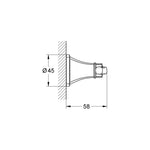 Grohe Grandera Havlu/Bornoz Askısı, Krom-Altın - Teknik Çizim
