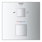 Grohe Grohtherm Cube Çift Yönlü Termostatik Ankastre Banyo Bataryası (2 Yollu, Sıva Üstü Grubu) - Ürün Görseli
