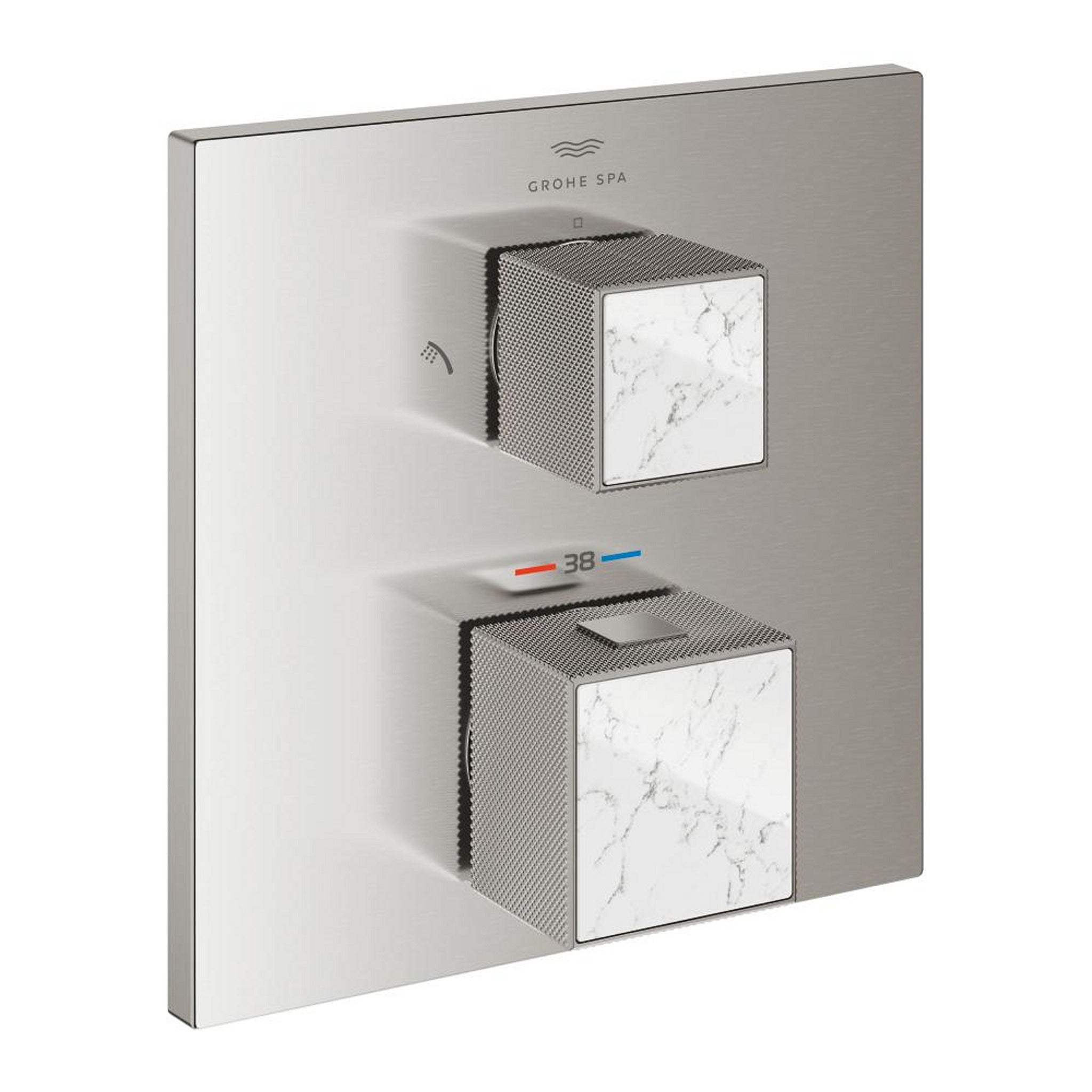 Grohe Allure Brilliant Private Collection Ankastre Termostatik Banyo Bataryası (2 Yollu, Sıva Üstü Grubu), Paslanmaz Çelik - Ürün Görseli