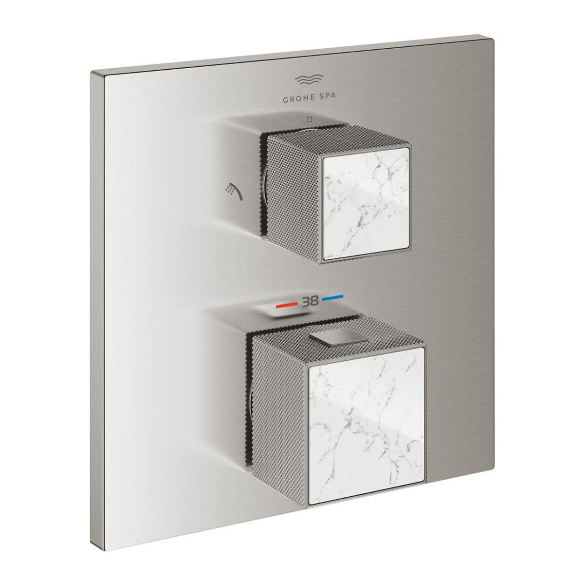 Grohe Allure Brilliant Private Collection Ankastre Termostatik Banyo Bataryası (2 Yollu, Sıva Üstü Grubu), Paslanmaz Çelik - Ürün Görseli