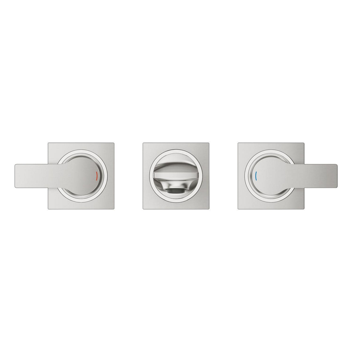 Grohe Allure 3 Delikli Ankastre Lavabo Bataryası (Sıva Üstü Grubu), Paslanmaz Çelik - Ürün Görseli