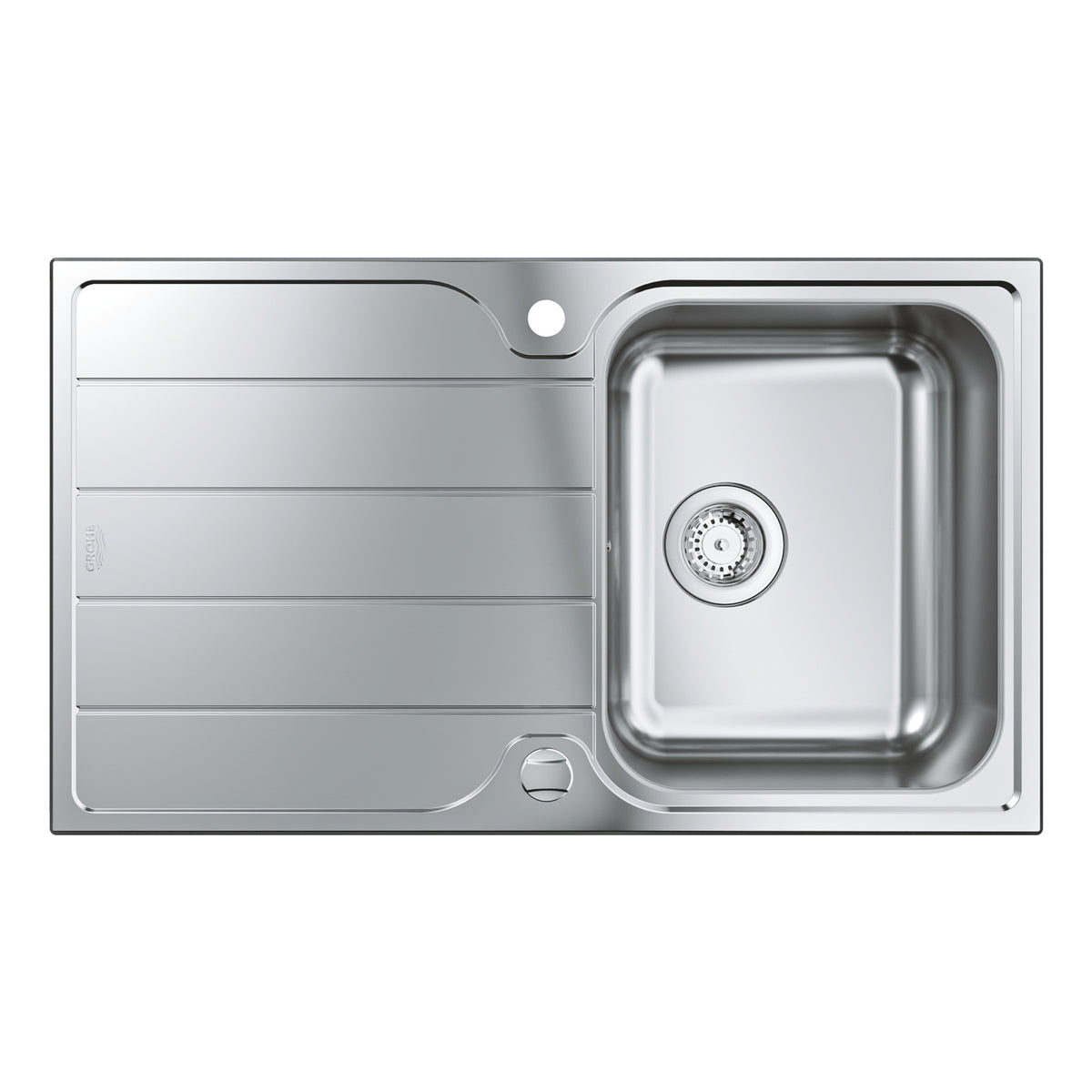 Grohe K500 Damlalıklı Tek Gözlü Eviye, Paslanmaz Çelik (Sağ-Sol Damlalıklı, 86x50 cm) - Ürün Görseli