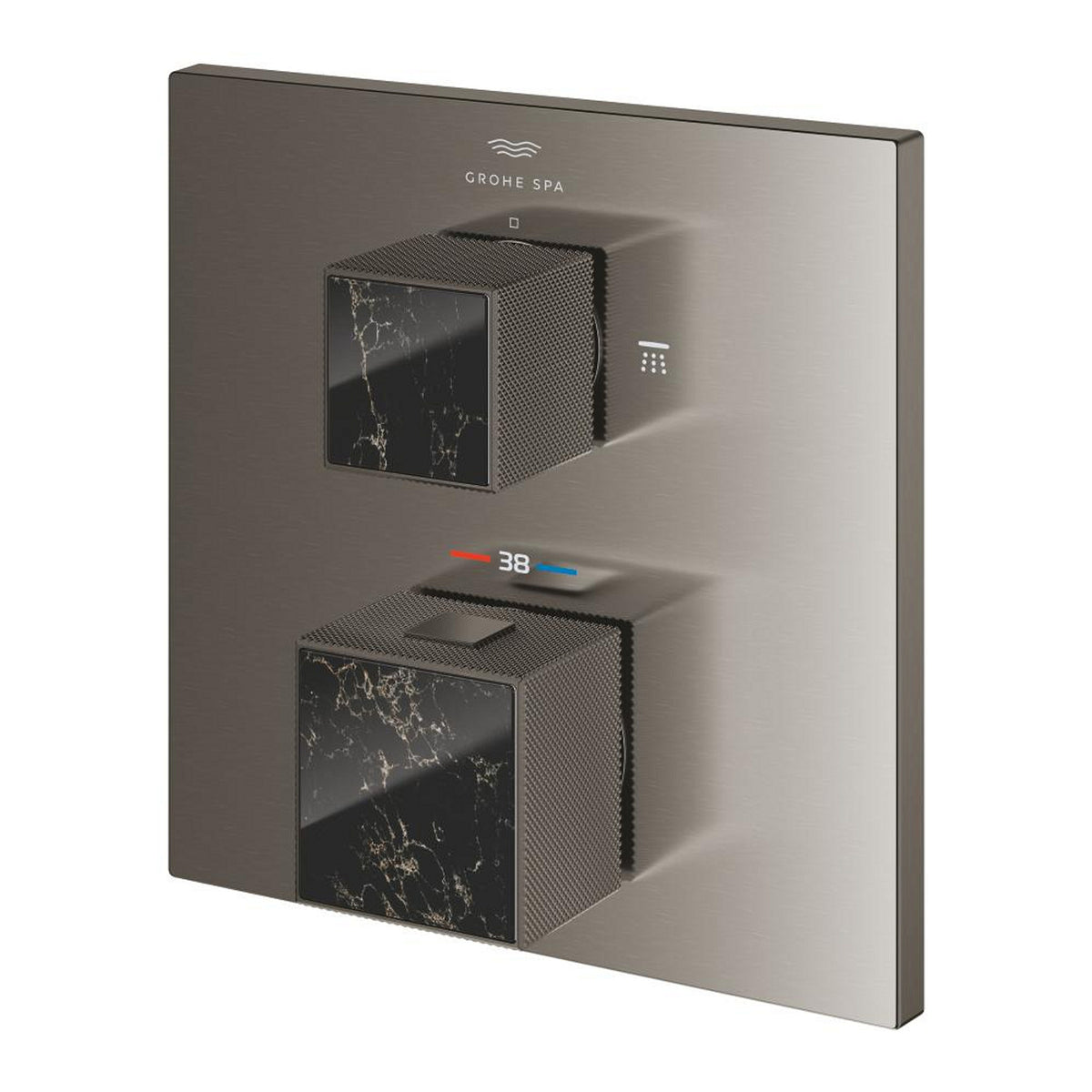 Grohe Allure Brilliant Private Collection Ankastre Termostatik Banyo Bataryası (2 Yollu, Sıva Üstü Grubu), Fırçalı Sert Grafit - Ürün Görseli