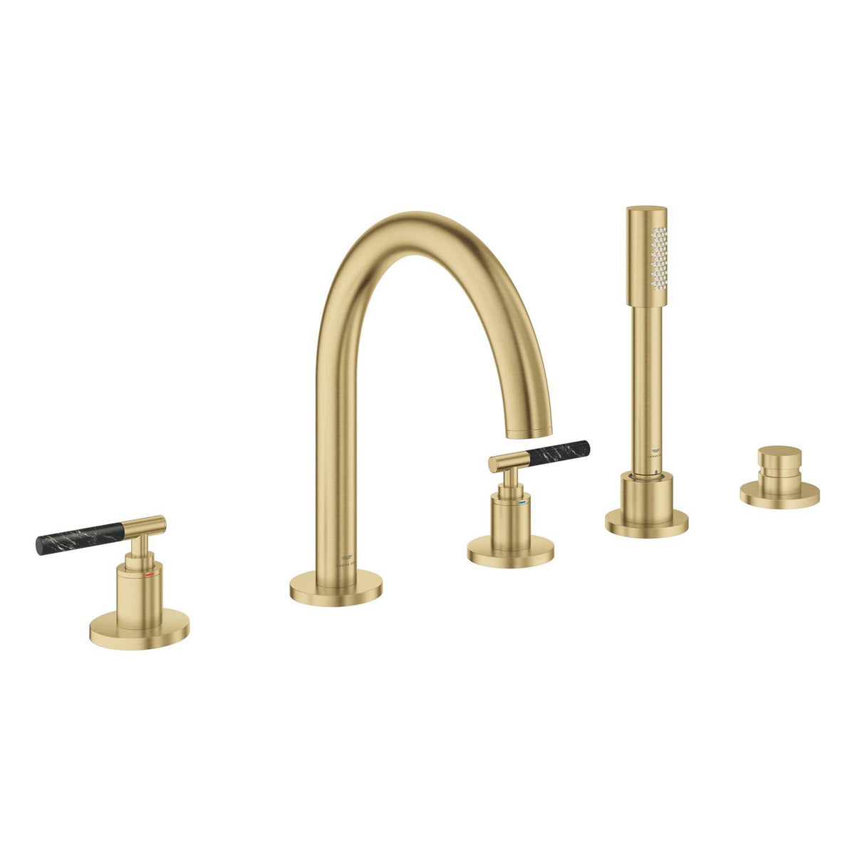 Grohe Atrio Private Collection 5 Delikli Ankastre Küvet Bataryası (Sıva Üstü Grubu), Fırçalı Altın - Ürün Görseli