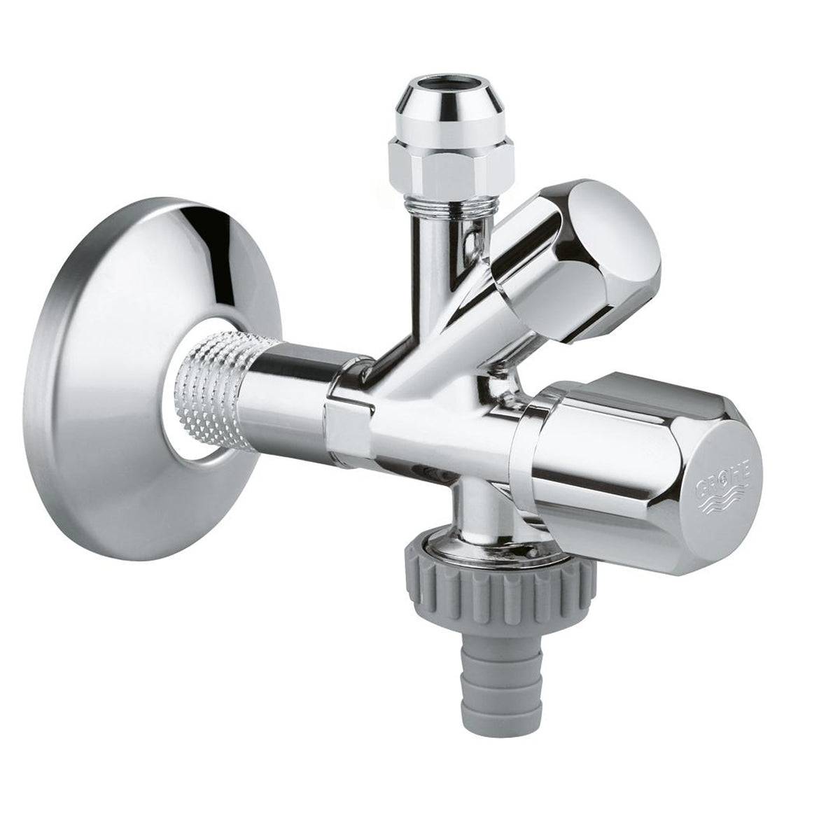 Grohe Bulaşık Makinaları ve Eviye Bataryaları İçin Çift Çıkışlı Ara Musluk (1/2 Giriş, 3/8 Çıkışlı) - Ürün Görseli