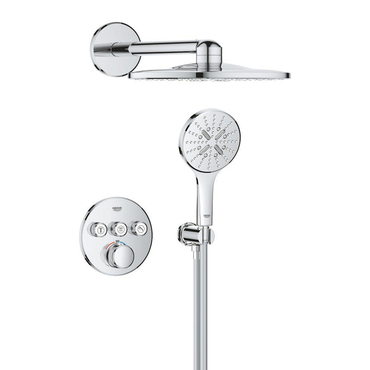 Grohe Grohtherm SmartControl Rainshower SmartActive 310 Ankastre Termostatik Duş Seti - Ürün Görseli