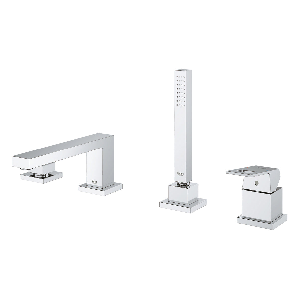 Grohe Euro Cube Dört Delikli Ankastre Küvet Bataryası (Sıva Üstü Grubu) - Ürün Görseli