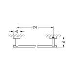 Grohe Essentials Cube Uzun Havluluk - Teknik Çizim