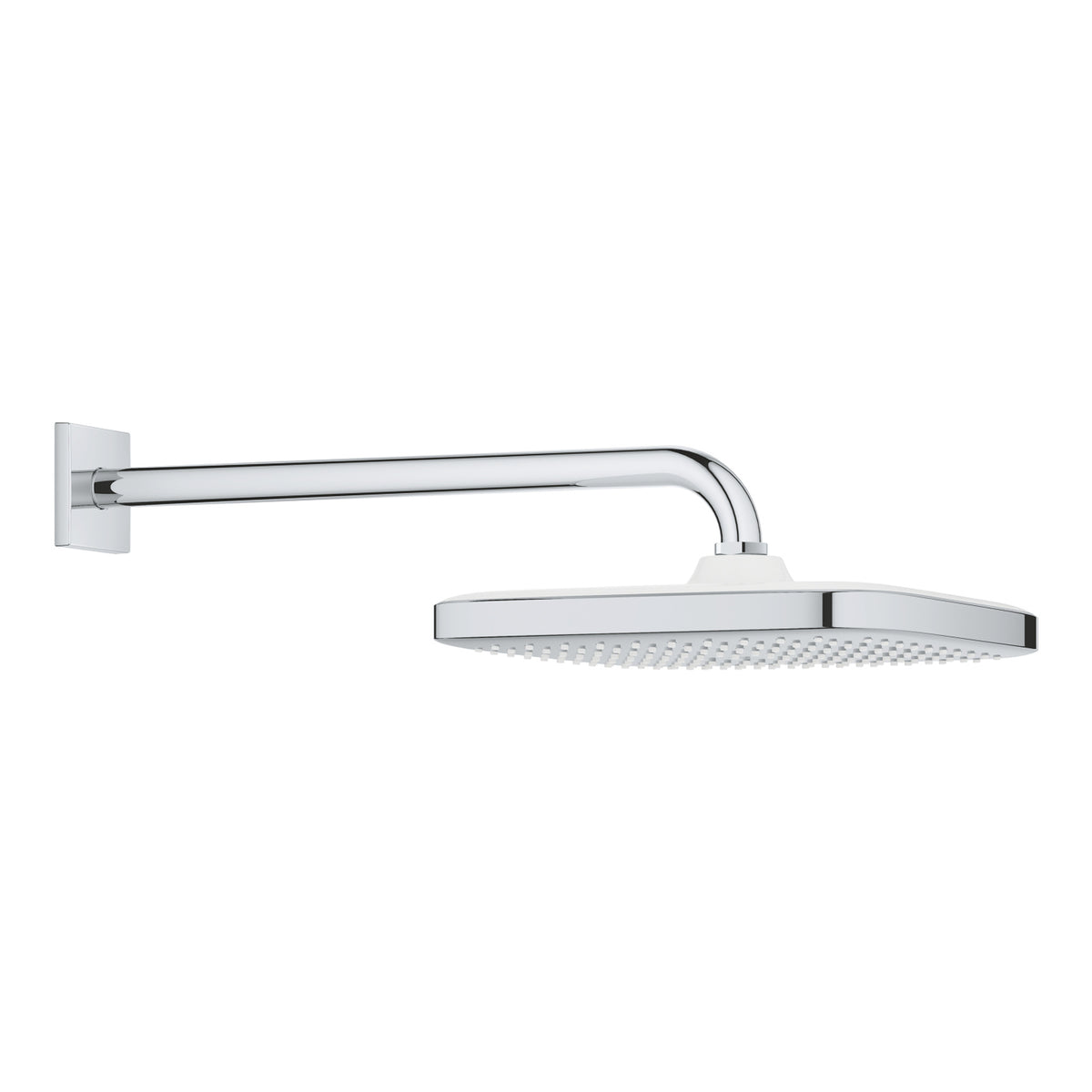 Grohe Tempesta 250 Kare Tepe Duşu Tek Akışlı, 25 cm (Duvardan Dirsek Dahil) Krom-Beyaz - Ürün Görseli