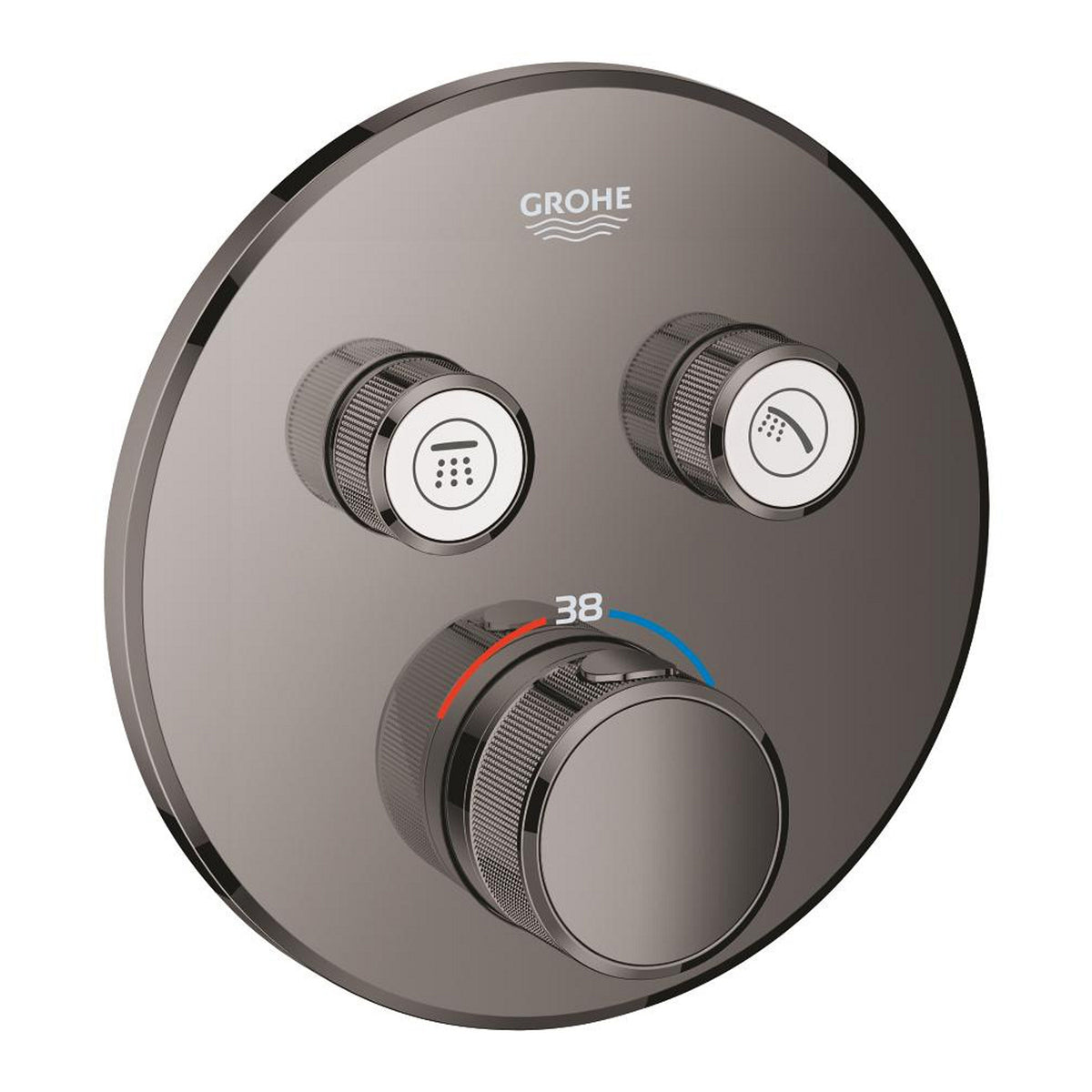 Grohe Grohtherm SmartControl Ankastre Termostatik Banyo/Duş Bataryası (Sıva Üstü Grubu), 2 Yollu, Sert Grafit - Ürün Görseli