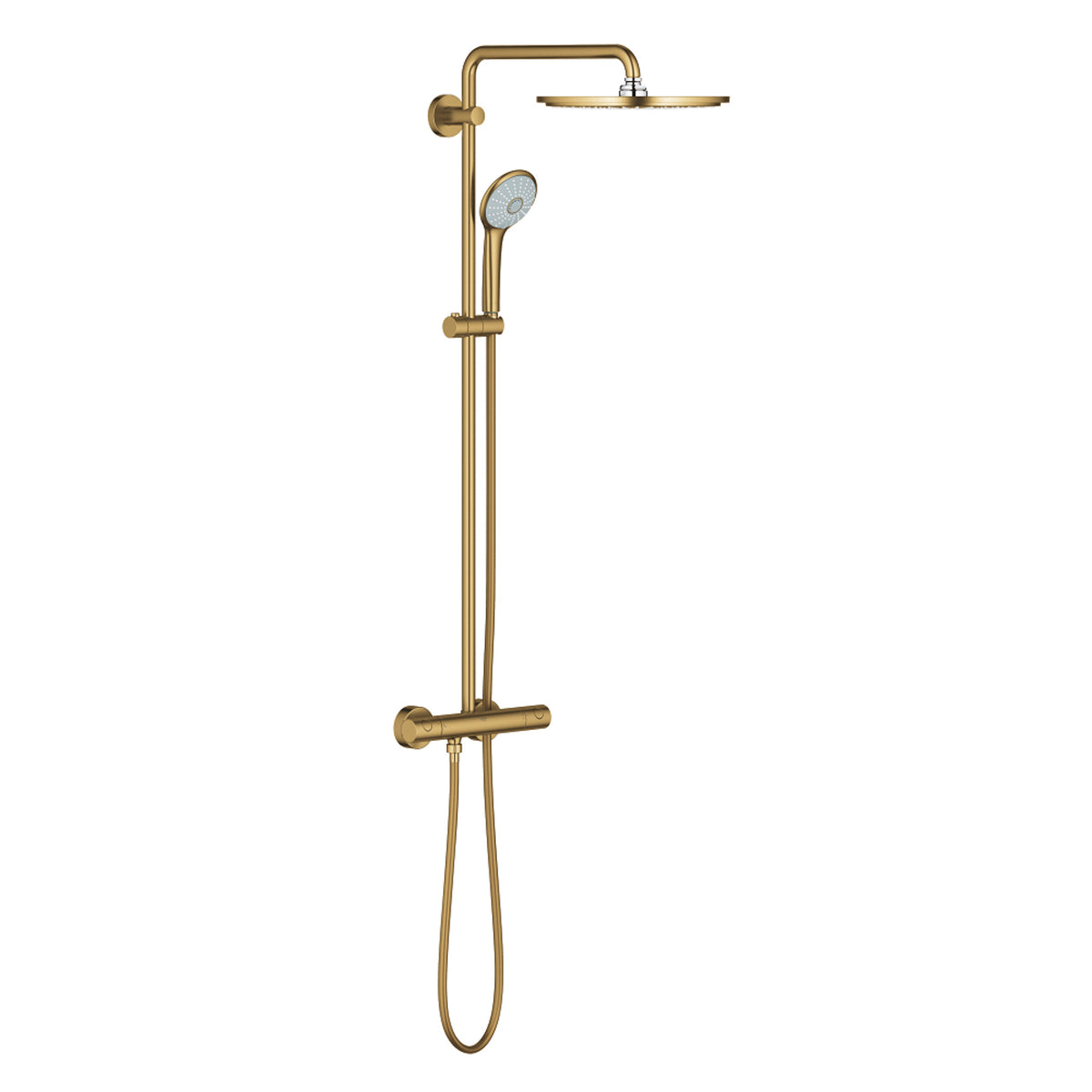 Grohe Euphoria System 310 Duvara Monte Termostatik Duş Bataryalı Duş Sistemi, Fırçalı Altın - Ürün Görseli